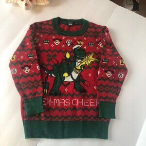 Kids "Ugly Christmas Sweater" Toy Story T-Rex  Size 4T - "Rex-Mas Cheer"
